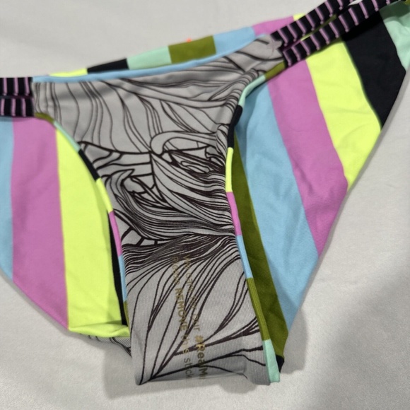 NEW Maaji [ Small‎ ] Trippin Striped Split Side Reversible Bikini Bottoms - Picture 10 of 11